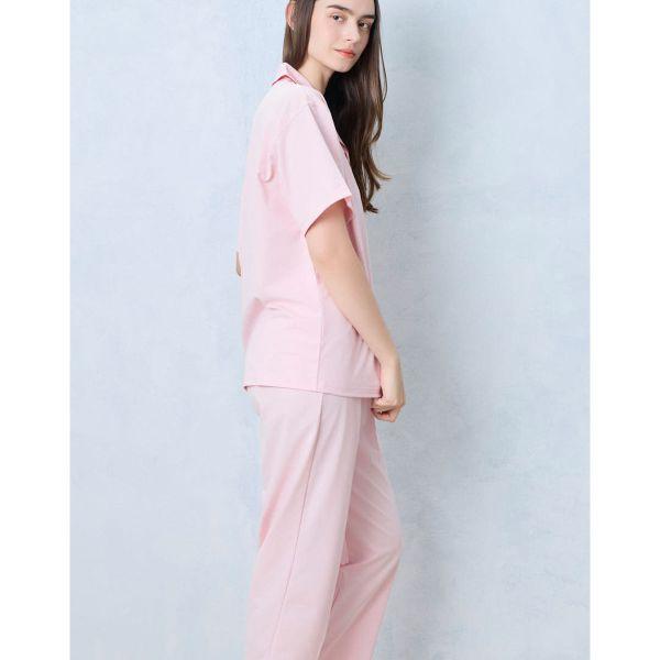 ウンナナクール 綿混 両染ジャージ 半袖 パジャマ MADE WITH LIBERTY FABRIC ルームウェア 上下セット レディース une nana cool | une nana cool | 10