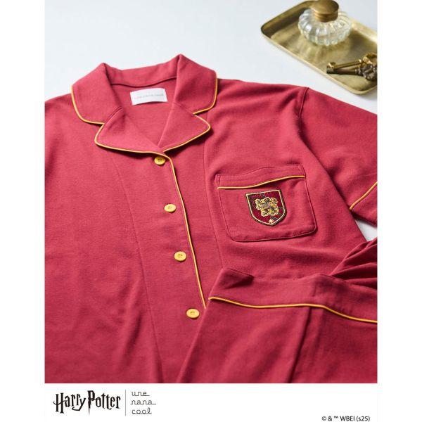 ハリー・ポッター × ウンナナクール Harry Potter 綿100％ 開襟半袖パジャマ ルームウェア パジャマ 上下セット une nana cool | une nana cool | 05
