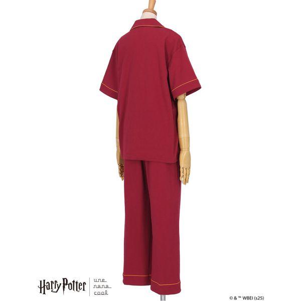 ハリー・ポッター × ウンナナクール Harry Potter 綿100％ 開襟半袖パジャマ ルームウェア パジャマ 上下セット une nana cool | une nana cool | 12