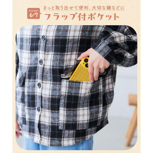 ニッセン 多ポケットチェックシャツジャケット ハンズフリー 私の味方服 大きいサイズ L-LL nissen | SHIROHATO | 08