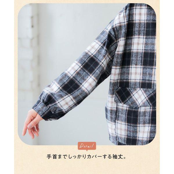 ニッセン 多ポケットチェックシャツジャケット ハンズフリー 私の味方服 大きいサイズ L-LL nissen | SHIROHATO | 09