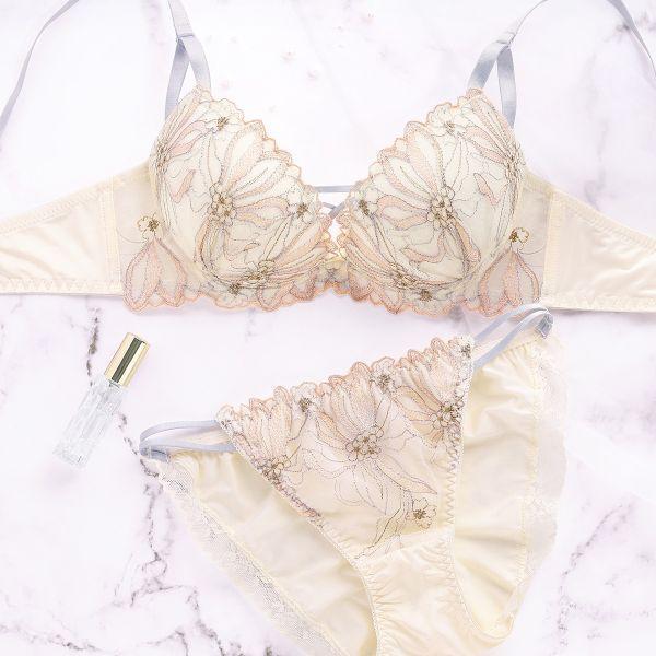 Mon cher pigeon* ブラジャー ショーツセット 大きいサイズ 谷間ブラ