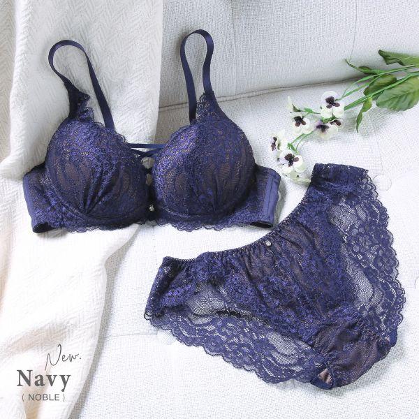 ブラジャー ショーツセット セット 大きいサイズ モンシェルピジョン Mon cher pigeon ナチュールブーケ A B C D E F 総レース レースアップ -ST01 | Mon cher pigeon* | 18