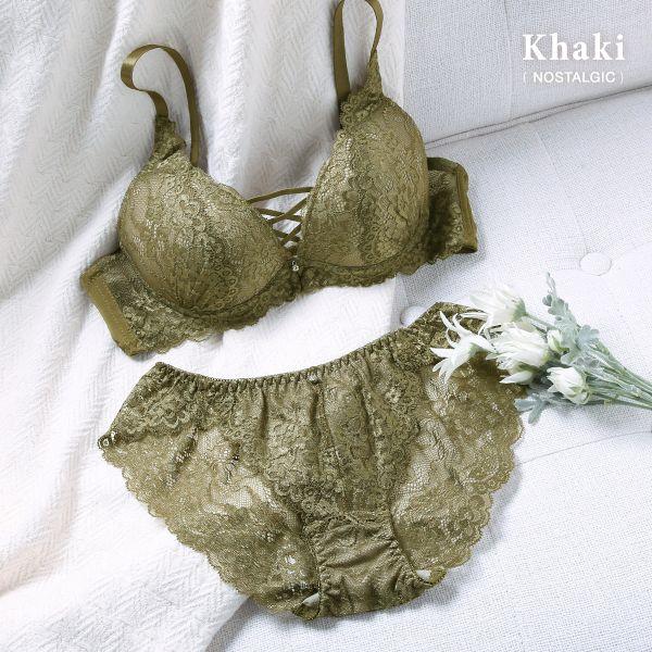 ブラジャー ショーツセット セット 大きいサイズ モンシェルピジョン Mon cher pigeon ナチュールブーケ A B C D E F 総レース レースアップ -ST01 | Mon cher pigeon* | 22