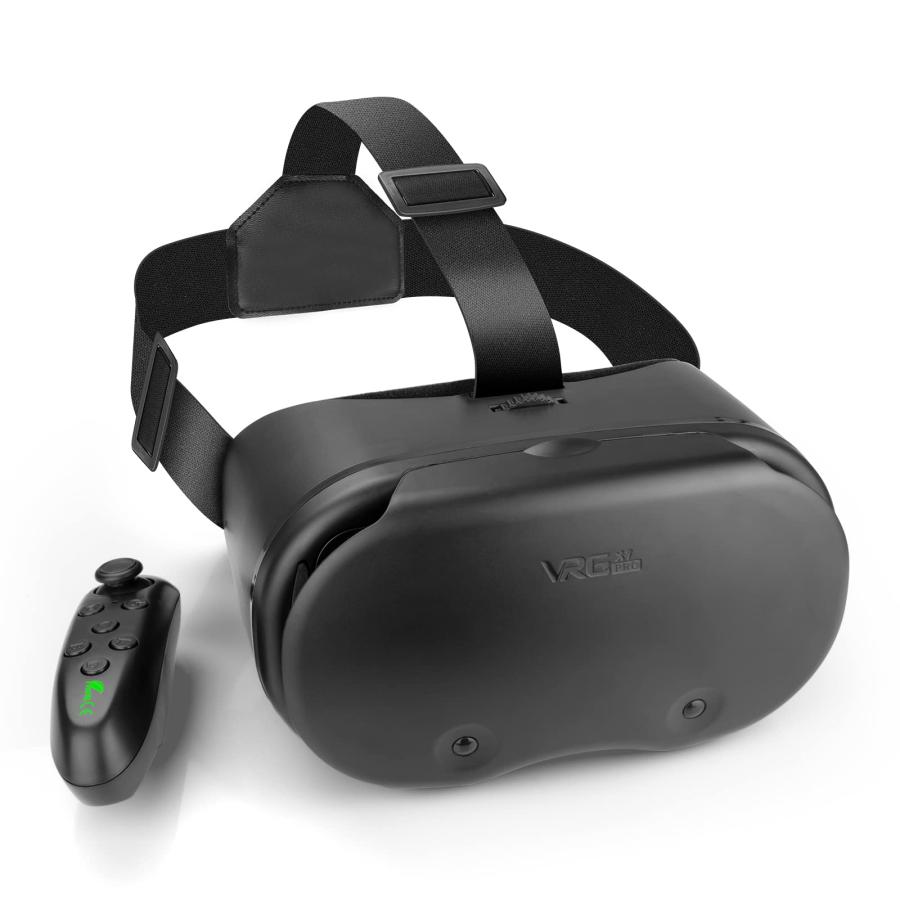 VRゴーグル スマホ用 Ninonly VRヘッドセット 瞳孔/焦点調節可 VRメガネ ブルーライトカットレンズ 約120°超視野角 800度