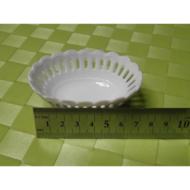 レースオーバルボウルS8cm 楕円 白磁 白 オーバルボウル 業務用 小鉢