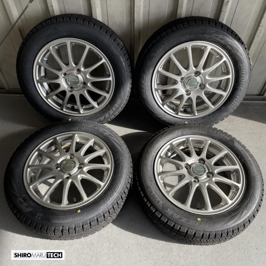 新品タイヤ 155/65R14 75Q BRIDGESTONE BLIZZAK VRX2 中古ホイール 14  