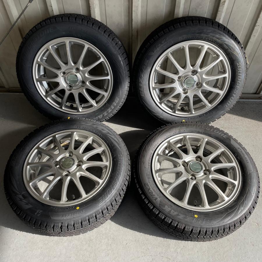 新品タイヤ 155/65R14 75Q BRIDGESTONE BLIZZAK VRX2 中古ホイール 14 