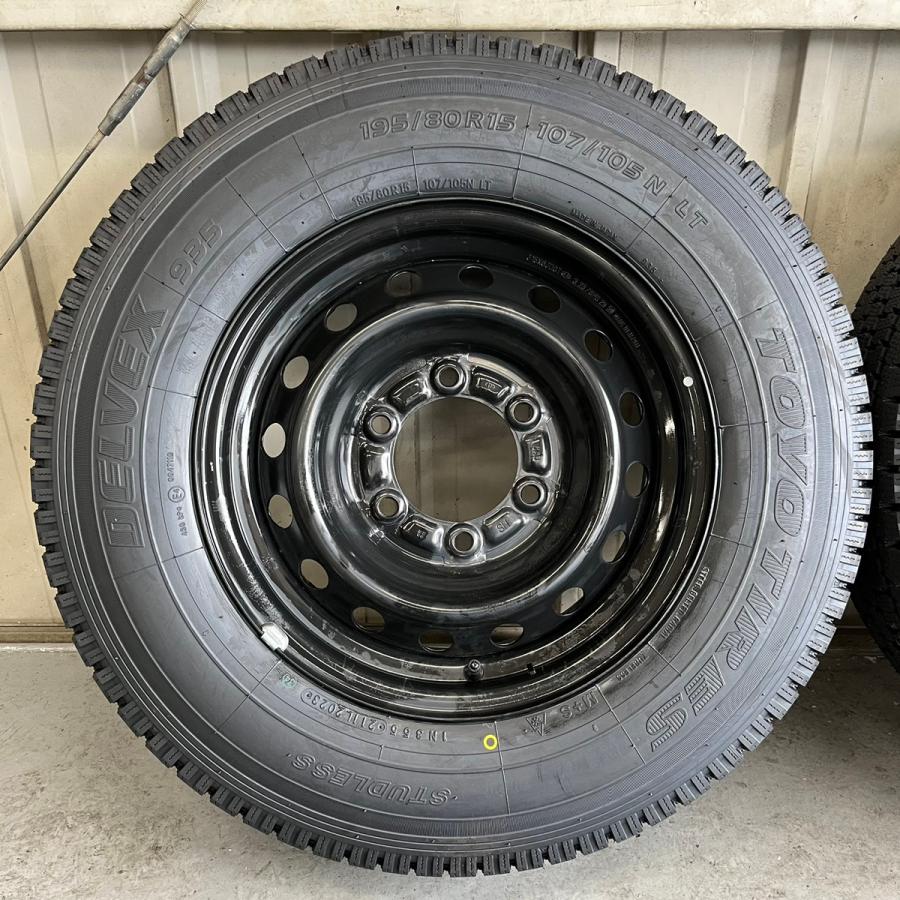 新品タイヤ 195/80R15 107/105N TOYO DELVEX 935 中古ホイール トヨタ 