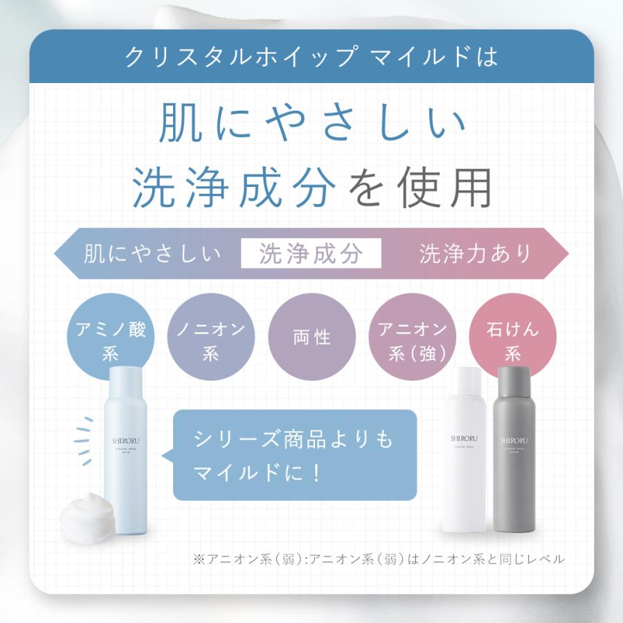 SHIRORU（シロル） SHIRORU公式 クリスタルホイップ マイルド (泡 洗顔