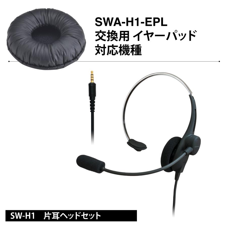 SWA-H1-EPL SW-H1対応 交換用レザーイヤーパッド1個 SOUND WARRIOR サウンドウォーリア ヘッドセット用 レザー イヤパッド | SOUNDWARRIOR | 02
