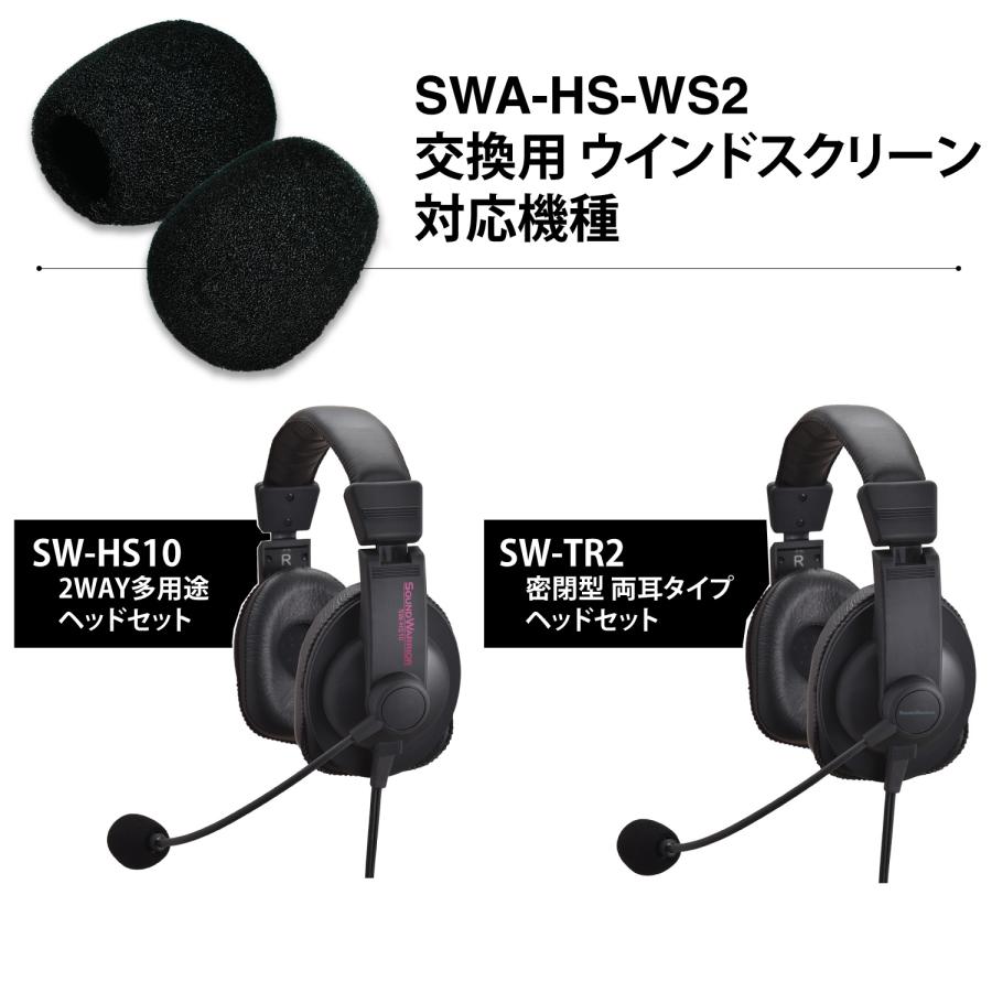 SWA-HS-WS2 交換用 ウインドスクリーン 2個 セット SW-HS10用 SW-TR2用 SOUND WARRIOR サウンドウォーリアヘッドセット | SOUNDWARRIOR | 02