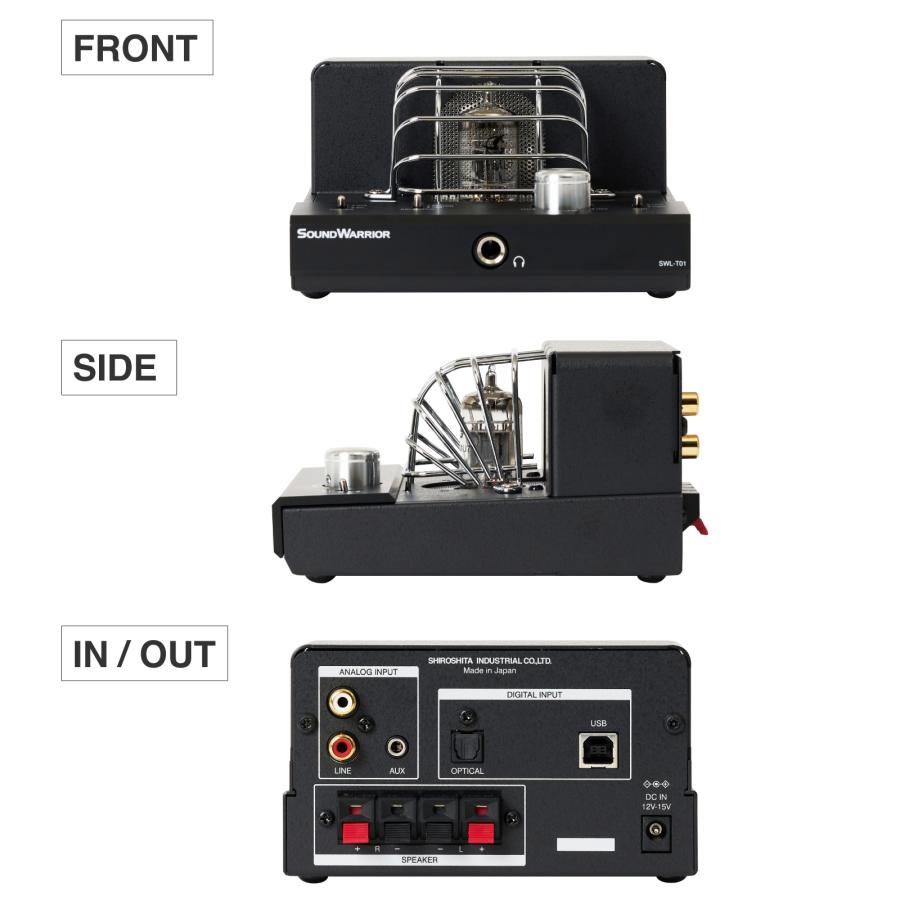 SOUNDWARRIOR SWL-T01SET1-SD 小型ハイブリッド真空管アンプ＋