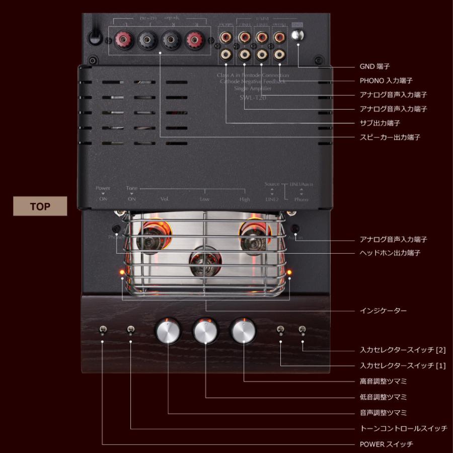 SWL-T20-SD 真空管 プリアンプ メインアンプ PHONO アナログ SWL-T20-SD 真空管 プリアンプ メインアンプ PHONO アナログ