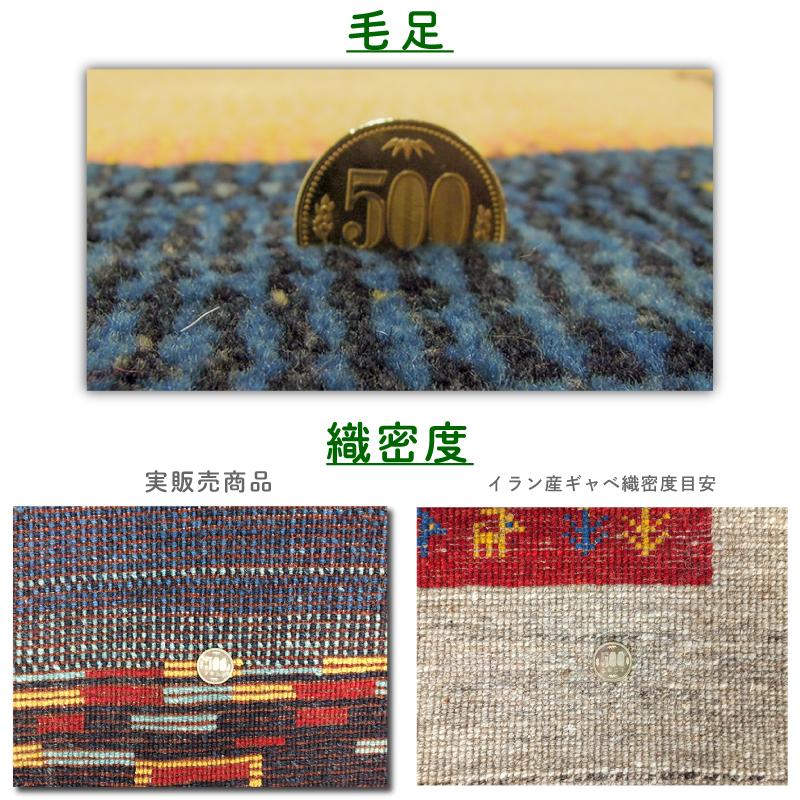 【アウトレット品】 イラン産 リズバフギャベ（ギャッベ）147×104cm ラグマット 【PET1412324419】(51040円)