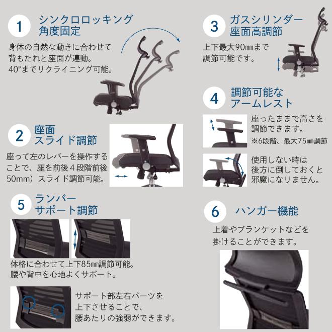 コイズミファニテック 2025 コイズミSOHOチェア 『JG6 ブルー』JG6-104 