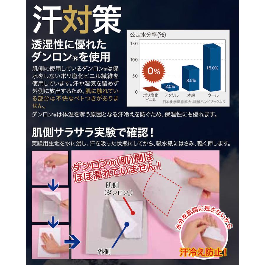 ひだまり チョモランマ サピウム 紳士用 長袖丸首シャツ + 前開きズボン下 上下セット ネービー M/L/LL ラッピング無料