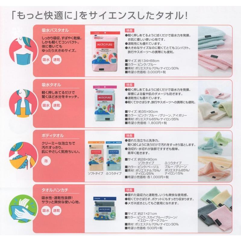 TEIJIN（テイジン） ミクロピュア ボディタオル ふつうタイプ/ソフト