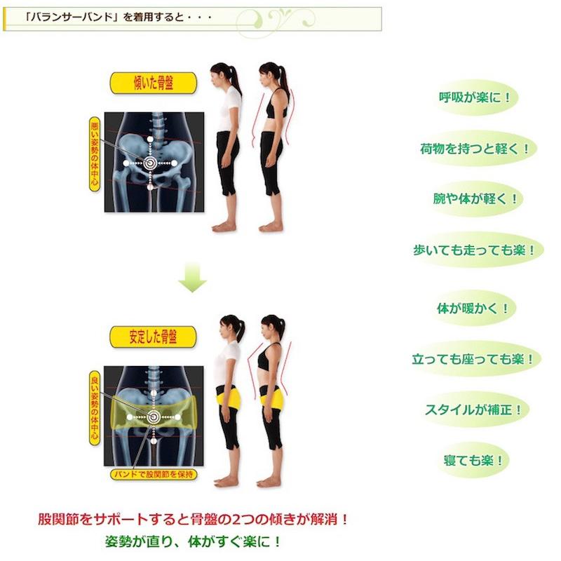 骨盤ベルト ゲルマ バランサーバンド 腰部・股関節サポート 男女兼用 ナカイ健康姿勢