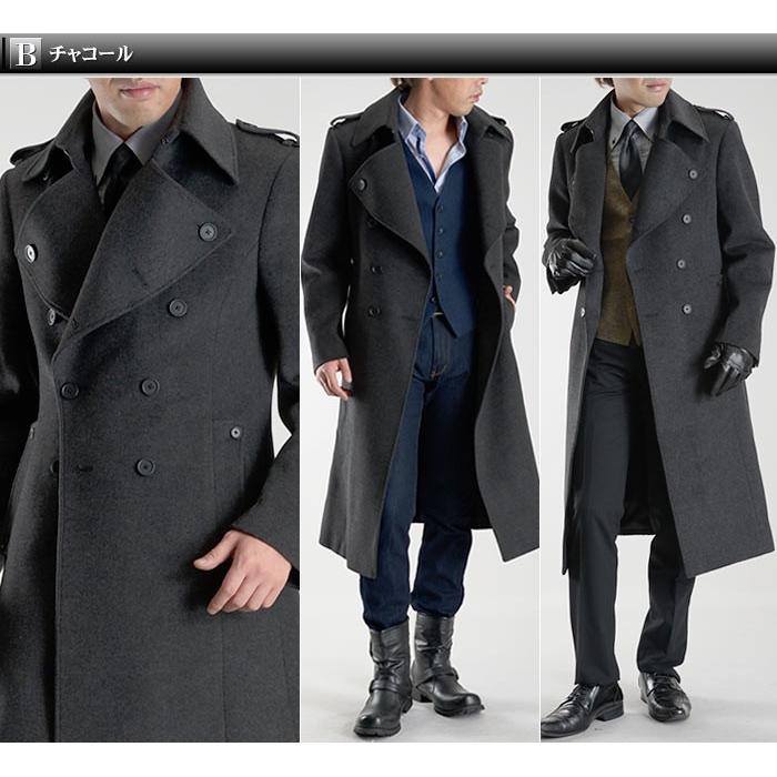 超ロングコート ナポレオンコート ダブル トレンチコート メンズ ブラック 黒 グレー 送料無料 Cb01 スーツスタイルmarutomi ヤフー店 通販 Yahoo ショッピング