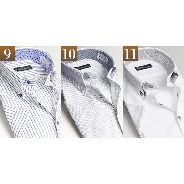 ワイシャツ 半袖 形態安定 新作 スリム メンズ クールビズ 形状安定 Yシャツ ドレスシャツ すっきりシルエット やや細身 COOL BIZ 吸水速乾｜shirt-style｜03