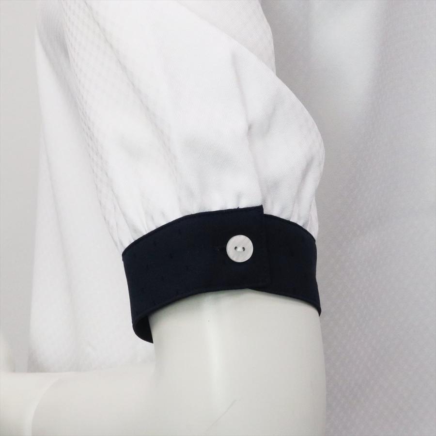 【デザイン】 COFREX 配色衿ギャザー 五分袖 レディースシャツ｜shirt｜04