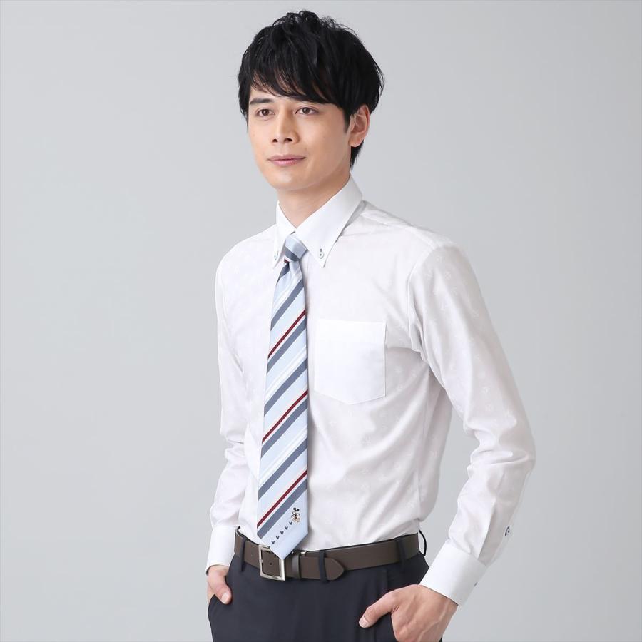 Disney ディズニー ワイシャツ 長袖 形態安定 ボタンダウン 白 白モチーフ柄プリント Just Style シャツ工房グループ Online Shop 通販 Paypayモール