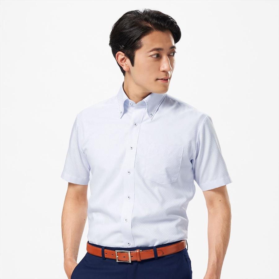 2021人気No.1の 卓越 Layered Cool ボタンダウン 半袖 形態安定 ワイシャツ