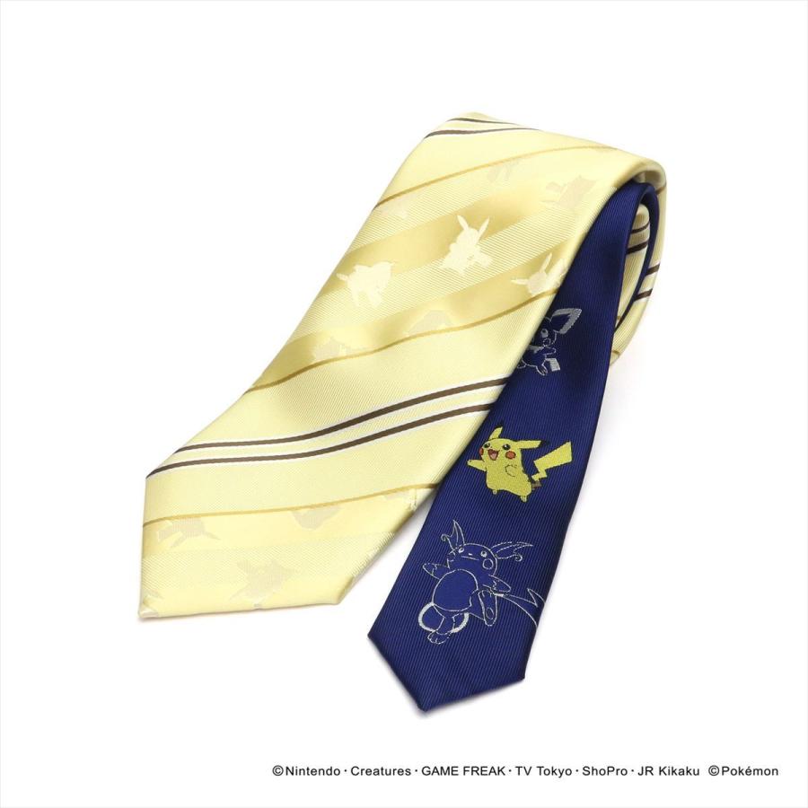 Pocket Monsters ポケモン ピカチュウ ピチュー ライチュウ ネクタイ イエロー系 ストライプ柄 小剣切り替え シャツ工房グループ Online Shop 通販 Paypayモール