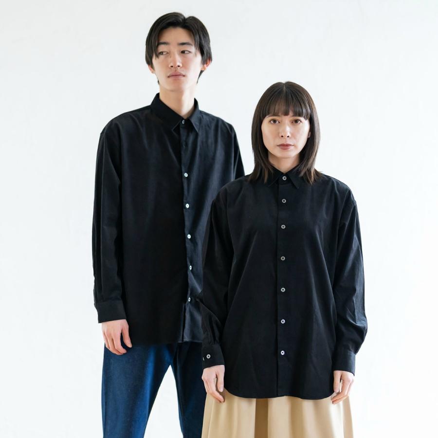 コーデュロイ リラックスワイドヨークシャツ＜ブラック＞｜shirt｜02