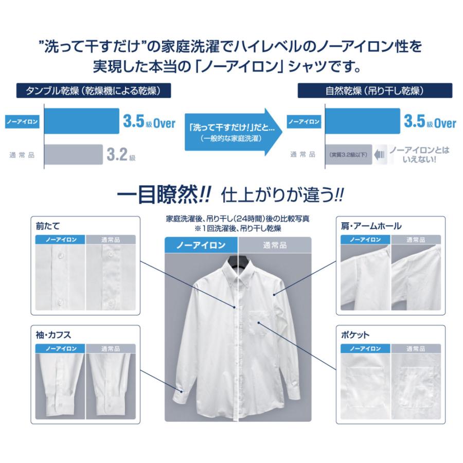 ワイシャツ メンズ 長袖 綿100%シャツ 形態安定 Yシャツ 白 ブルー