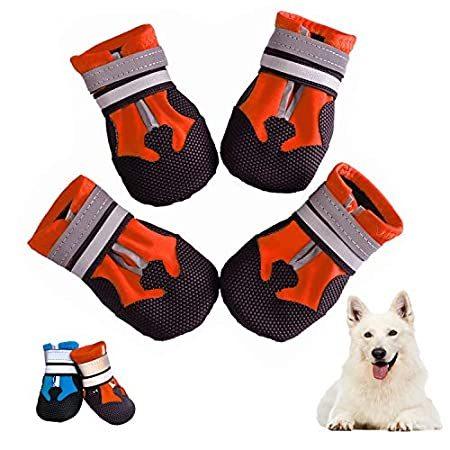 超人気高品質 特別価格vlionzebra 海外から日本未入荷の人気アイテムを直輸入 Waterproof Adjusta好評販売中 With Protectors Paw Pet Reflective Boots Dog 犬服 アクセサリー
