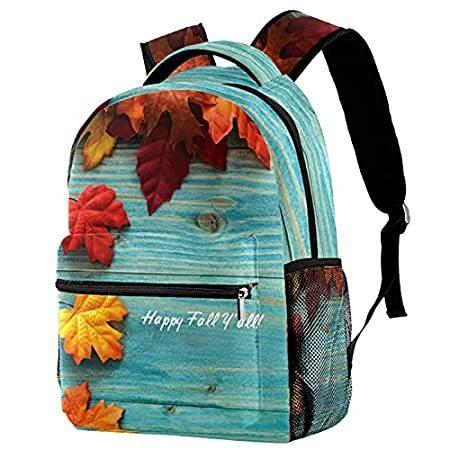 【メーカー再生品】 特別価格Small Backpack for Girls Boys Daypack Travel Bag Autumn Maple Leaf Wood Har好評販売中 バックパック、ザック