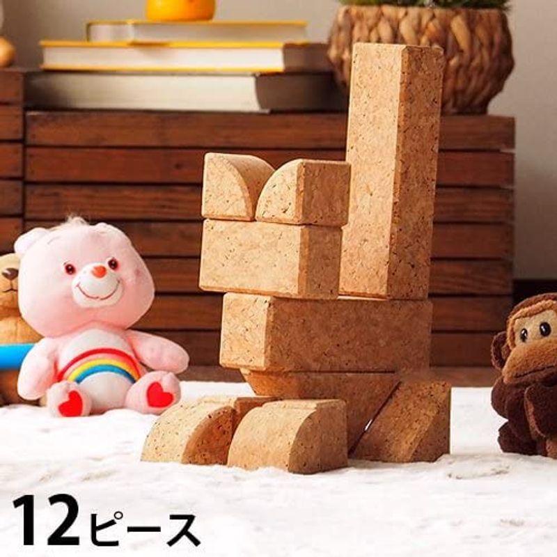 【訳あり・新品】 コルクつみき 12ピース 積み木 日本製 【1792633922】(10733円)
