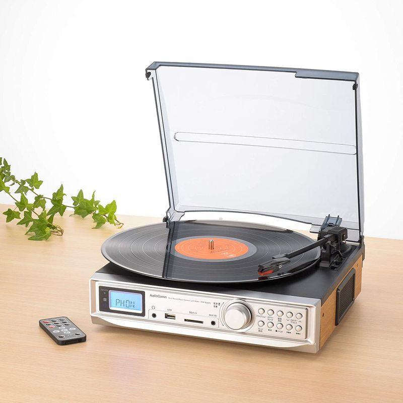 オーム電機 AM/FMラジオ付マルチレコードプレーヤーシステム RDP-B300N AM/FMラジオ付マルチレコードプレーヤーシステム RDP B300N 5mmステレオミニジャック