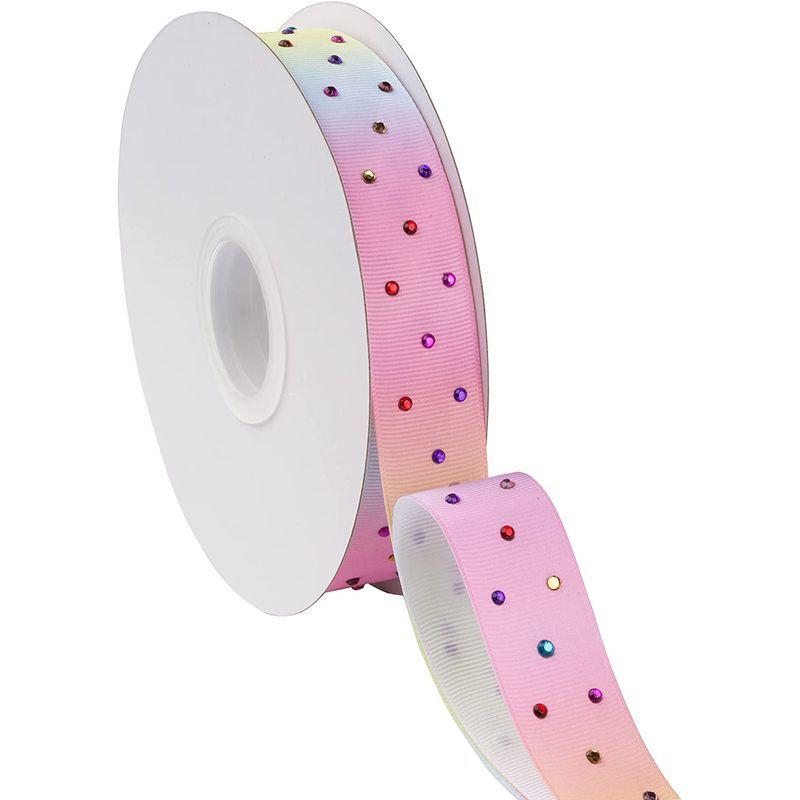 Web限定 ワッペン 飾り素材 Itisparkle ラインストーンリボン グログランリボン 幅25mm 22m巻 手芸 ラッピング ちょう結び リボン 000 グラデー Www Threeriversofs Com