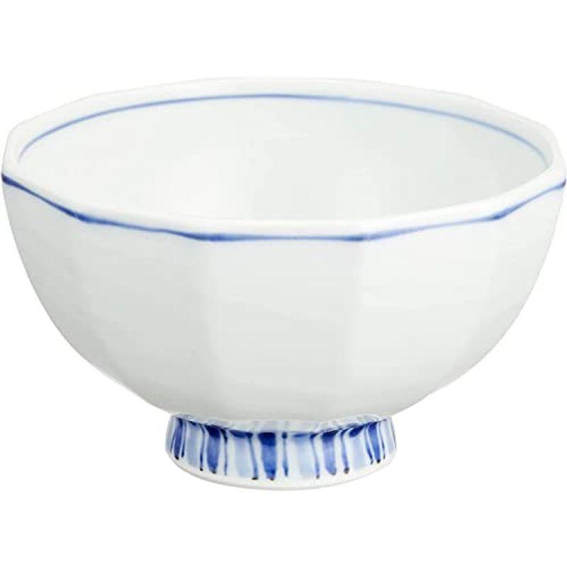 魅力的な 飯碗 茶碗 浜陶 高台十草 36-31 約Φ12×7cm 5個セット 大 皿