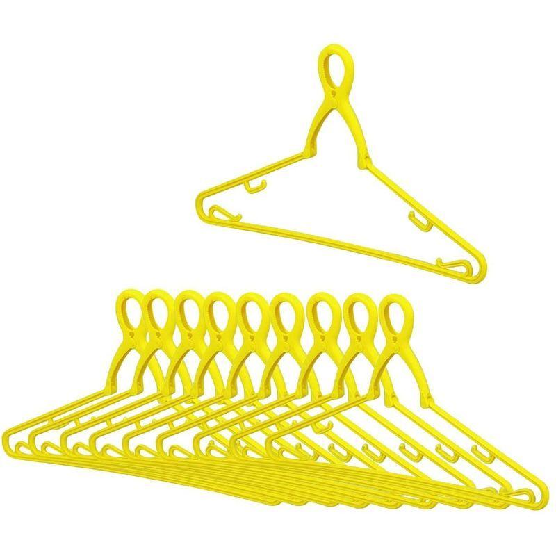 アーネスト 日本製 洗濯ハンガー 10個セット (強力グリップ/洗濯ロープ対応) 幸福の黄色いハンガー スッポンハンガー 大手飲食店愛用ブラ 【在庫有】
