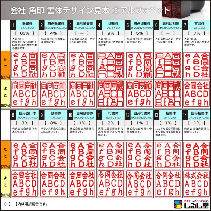 会社 角印 柘植 つげ  角天丸24ミリ　印鑑 はんこ 法人 会社設立 実印 銀行印 角印  法人印鑑｜shirushidou｜03