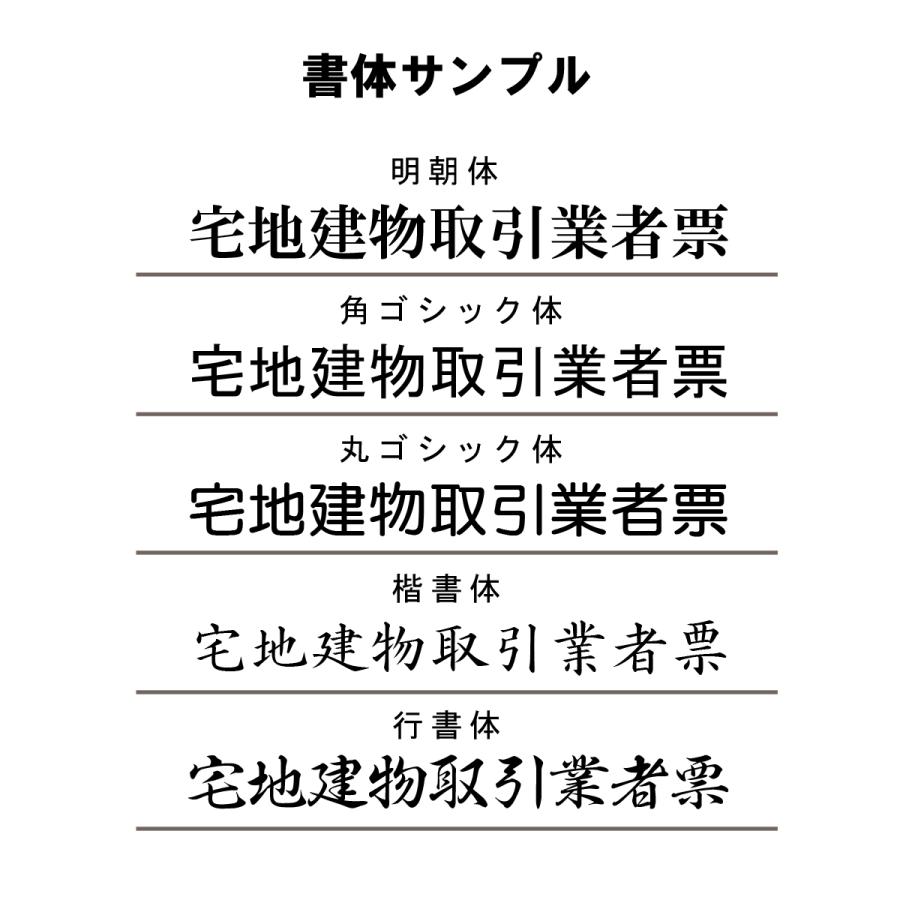 デジタル標識 簡易版(白黒) ホームページ掲載用 宅地建物取引業者票