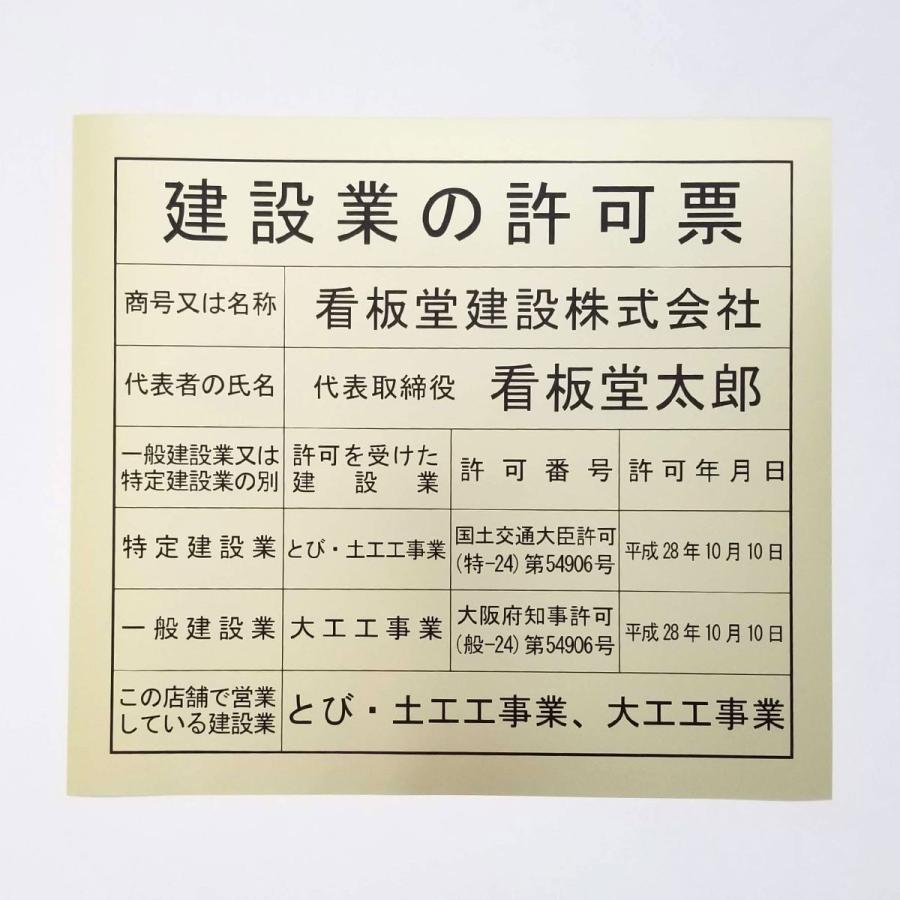 宅地建物取引業者登録票各替えシートスタンダードゴールド （令和7年
