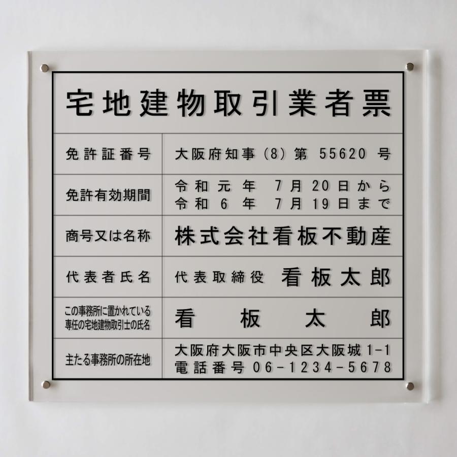 宅地建物取引業者登録票＋宅建報酬額票 令和元年改訂版 アクリル壁付け型セット 法定看板 標識 表示看板 建設業の許可票 建設業許可票  :hou-takkenset-acrk:しるし堂 - 通販 - Yahoo!ショッピング
