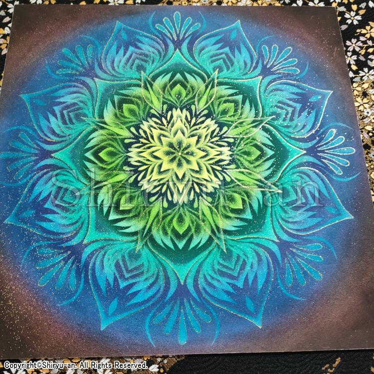 志龍画 曼荼羅 絵画 インテリア 玄関 曼荼羅アート 原画 240×240mm_7