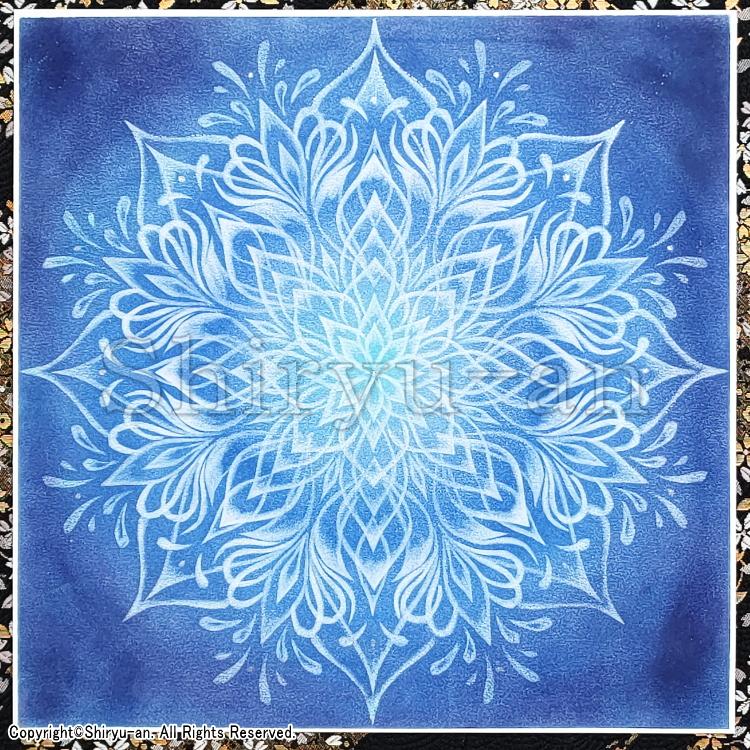志龍画 曼荼羅 絵画 インテリア 玄関 曼荼羅アート 原画 250×250mm_1