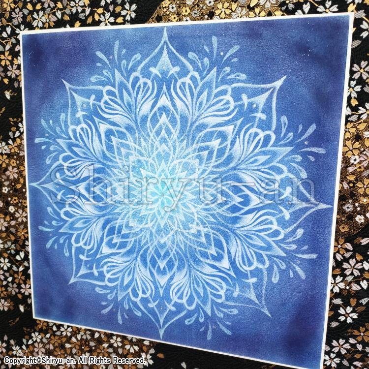 志龍画 曼荼羅 絵画 インテリア 玄関 曼荼羅アート 原画 250×250mm_2