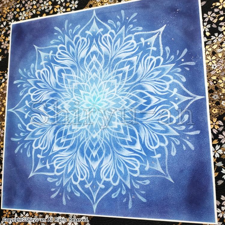 志龍画 曼荼羅 絵画 インテリア 玄関 曼荼羅アート 原画 250×250mm_3