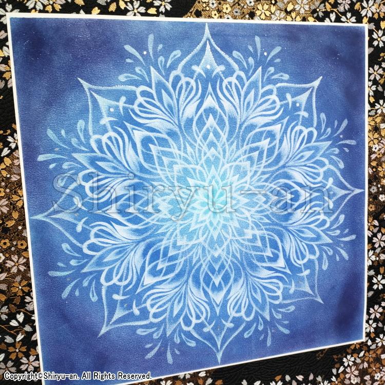志龍画 曼荼羅 絵画 インテリア 玄関 曼荼羅アート 原画 250×250mm_4