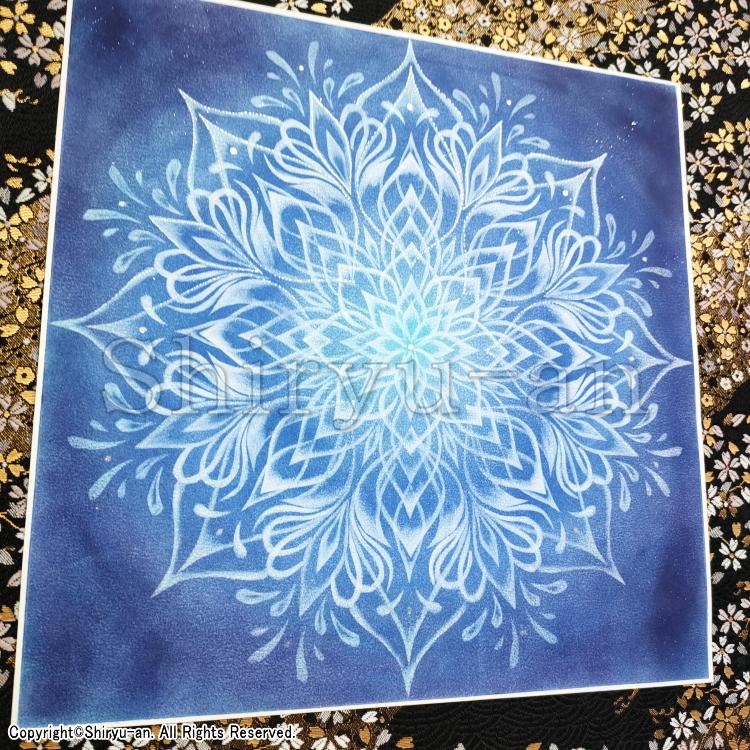 志龍画 曼荼羅 絵画 インテリア 玄関 曼荼羅アート 原画 250×250mm_5