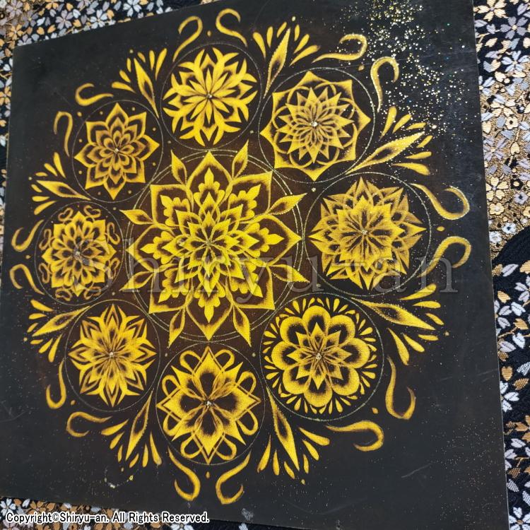 志龍画 曼荼羅 絵画 インテリア 玄関 曼荼羅アート 原画 265×265mm_3