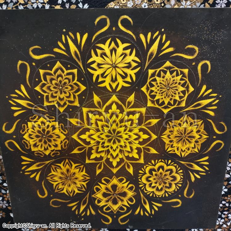 志龍画 曼荼羅 絵画 インテリア 玄関 曼荼羅アート 原画 265×265mm_6